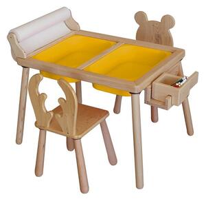 Woody Fashion Dječji stol set Roll and 2 Chairs - Yellow