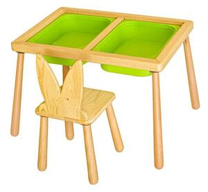 Woody Fashion Dječji stol set Table and Chair - Green