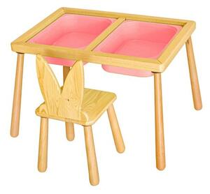 Woody Fashion Dječji stol set Table and Chair - Pink