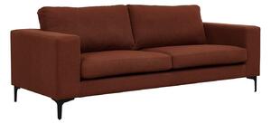 Sofa Dallas 2910, Tamno smeđa, Crna, 84x215x88cm