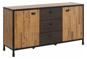 Komoda Denton 264, Bagrem, Crna, 80x150x45cm