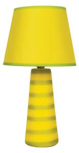 KERAMIČNA STOLNA LAMPA/E14/MAX 35W/CONE/SVJETLOZELENA SA ZELENIM LINIJAMA VK/1302S/C