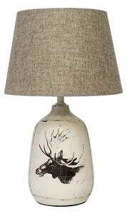 KERAMIČNA STOLNA LAMPA/E27/MAX 42W/OVALNA/S DIZAJNOM SOBA/BEŽ VK/03039/G