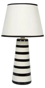 KERAMIČNA STOLNA LAMPA/E14/MAX 35W/CONE/BIJELA S CRNIM LINIJAMA VK/1302S/D