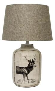 KERAMIČNA STOLNA LAMPA/E27/MAX 42W/OVALNA/S DIZAJNOM JELENA/BEŽ VK/03040/G