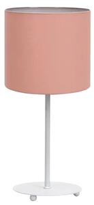 METALNA STOLNA LAMPA S ROZIM SJENILOM/E27/MAX 42W/395MM VK/03215/112