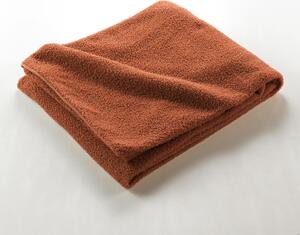 Crvena/narančasta deka od flisa 180x220 cm Curly Wooly – douceur d'intérieur