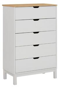 Komoda Denton 545, Bijela, Smeđa, 113x76x39cm, Bor
