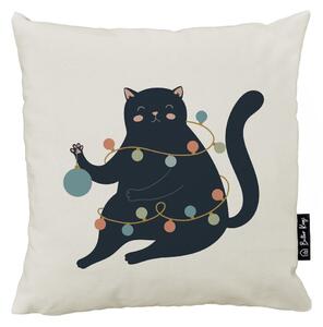 Ukrasna jastučnica s božićnim motivom 45x45 cm Festive Cat – Butter Kings