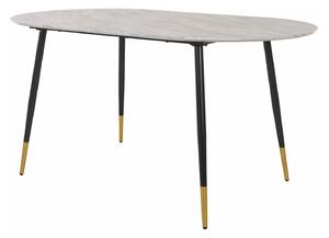 Stol Denton 483, Sivi mramor, Crna, 76x90cm
