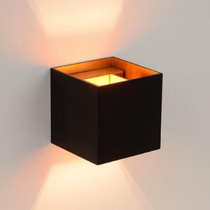 Lucide Zidna svjetiljka XIO, crna, 10 x cm, metal, G9 LED, usmjeravanje svjetla, prigušiva, Crno, Dnevni boravak/blagovaonica, Aluminij, Zidni kvadrat