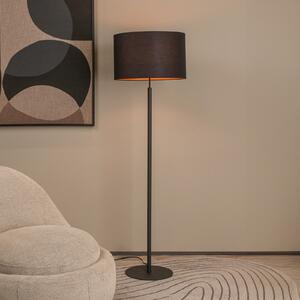 Lucide Podna lampa MAYA, crna, visina 150 cm, tkanina, E27, Crno, Dnevni boravak/blagovaonica, Tkanina / tekstil