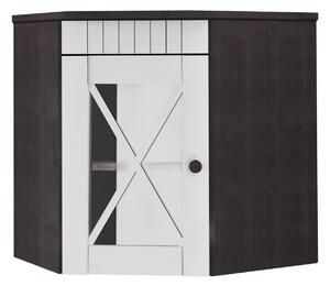 Zidna polica Deletri 112, Havana hrast, Bijela, 55x70x46cm, Bor