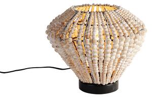 Orijentalna stolna lampa bež s perlama - Moti