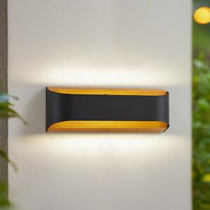 Lindby LED vanjska zidna svjetiljka Lenore, crna, metalna, 36,5 cm, Crno, Aluminij