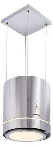 Klarstein Tron Ambience, otočna napa, Ø 38 cm, recirkulacija 540 m³/h, LED, nehrđajući čelik