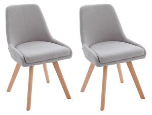Set stolica Denton 1072, Svijetlo siva, Lagani hrast, 82x50x58cm
