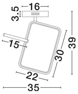 IMAR PLAFONJERA LED/3200K/30W/1261Lm/CRNA & ZLATNA NL9001106