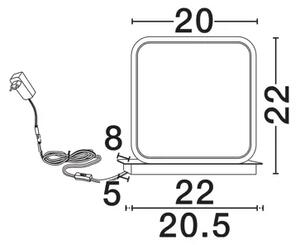 IMAR STOLNA LAMPA LED/3200K/13W/563Lm/CRNA & GOLD NL9001104