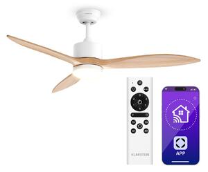 Klarstein SkyBreeze inteligentni stropni ventilator sa svjetlom | 132 cm | 27 W | Tih | LED | Drvo