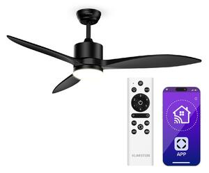 Klarstein SkyBreeze inteligentni stropni ventilator sa svjetlom | 132 cm | 27 W | Tih | LED | Drvo