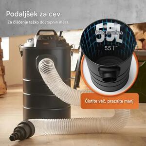 VonHaus Sakupljač prašine i drvne sječke 1200W, 55L – Radionički usisavač s HEPA filterom i setom adaptera