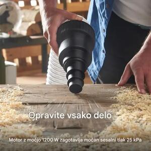 VonHaus Sakupljač prašine i drvne sječke 1200W, 55L – Radionički usisavač s HEPA filterom i setom adaptera