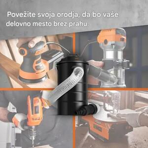 VonHaus Sakupljač prašine i drvne sječke 1200W, 55L – Radionički usisavač s HEPA filterom i setom adaptera
