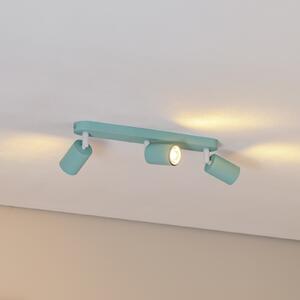 TK Lighting Stropni reflektor Livia, mint zelena, 52 cm, 3 žarulje, metal, GU10, prigušiva, Zelena, rasadnik, Metal