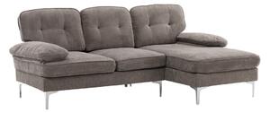 Kutna garnitura Dallas 4224, Tamno sivo, 89x214x140cm