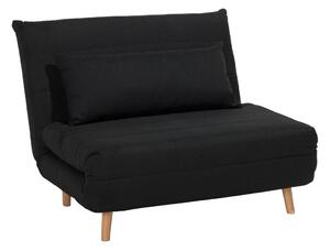 Fotelja Berwyn 114, Crna, 82x104x64cm, Noge: Metal, Drvo