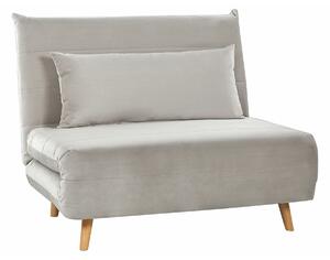 Fotelja Berwyn 114, Svijetlo siva, 82x104x64cm, Noge: Metal, Drvo
