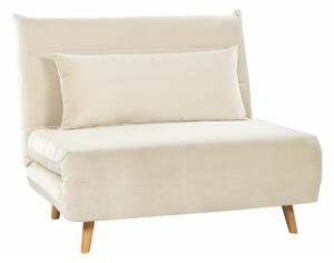 Fotelja Berwyn 114, Krem, 82x104x64cm, Noge: Metal, Drvo