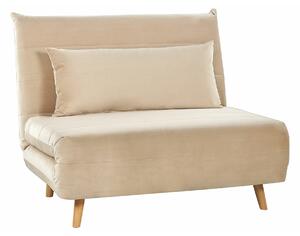 Fotelja Berwyn 114, Beige, 82x104x64cm, Noge: Metal, Drvo