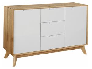 Komoda Dorvou 100, Hrast, Bijela, 75x120x40cm