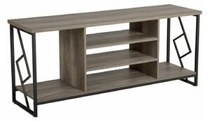 TV stol Mirlevi 105, Tamno drvo, Crna, 140x60x40cm