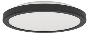 Eglo LED stropna svjetiljka Testara (11,2 W, Ø x V: 21,1 x 3 cm, Crna, Neutralno bijelo)