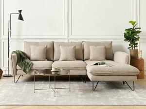 Kutna garnitura Berwyn 334, Beige, 98x258x179cm, Eukaliptus