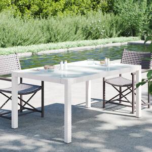 VidaXL Vrtni stol 150x90x75 cm od kaljenog stakla i poliratana bijeli