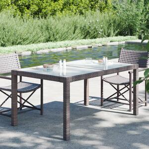 VidaXL Vrtni stol 150x90x75 cm od kaljenog stakla i poliratana smeđi