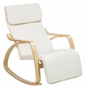 Stolica za ljuljanje Berwyn 463, Svijetlo drvo, Beige, 96x68x82cm, Breza