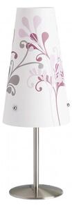 Brilliant - Stolna lampa ISI 1xE14/40W/230V bijela/ružičasta/sjajni krom