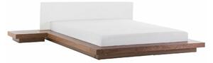 Krevet Berwyn 543 Noćni ormarići, Beige, Smeđa, 86x220cm, Kaučuk