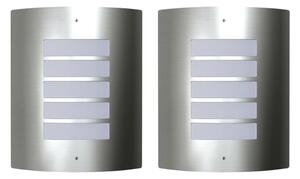 VidaXL Dvije vodootporne zidne lampe od nehrđajućeg čelika 60 W