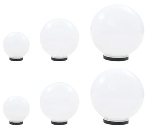VidaXL 6-dijelni set LED kuglastih svjetiljki 20/30/40 cm PMMA
