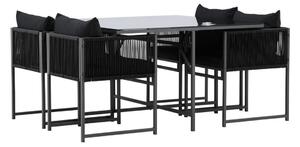 Set stola i stolica Dallas 4736Tkanina, Metal