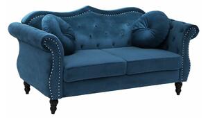 Sofa chesterfield Berwyn 788, Plava, 91x165x83cm, Bor, Eukaliptus