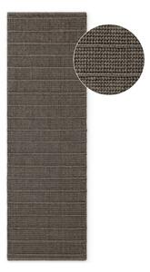 Tamno siva/tamno smeđa ručno rađena vunena staza 80x250 cm Camden Parker – Ted Baker
