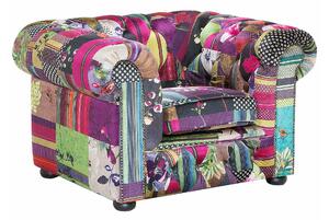 Chesterfield fotelja Cirdoro 116, 71x108x95cm, Kaučuk, Bor