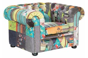 Chesterfield fotelja Cirdoro 115, 71x108x95cm, Kaučuk, Bor